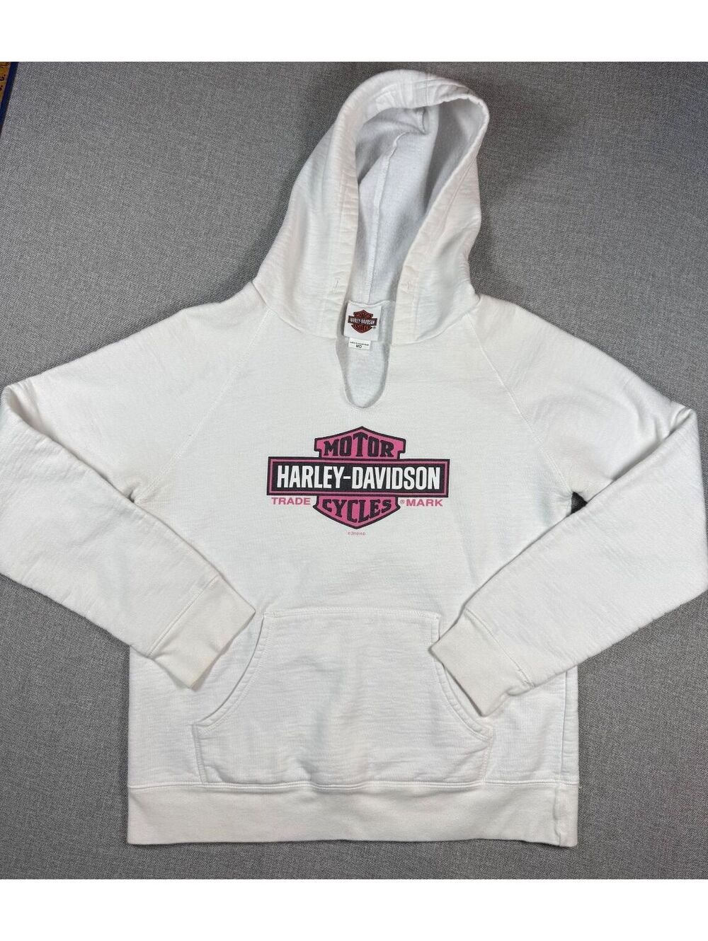 Harley-Davidson White Pullover Hoodie with Logo